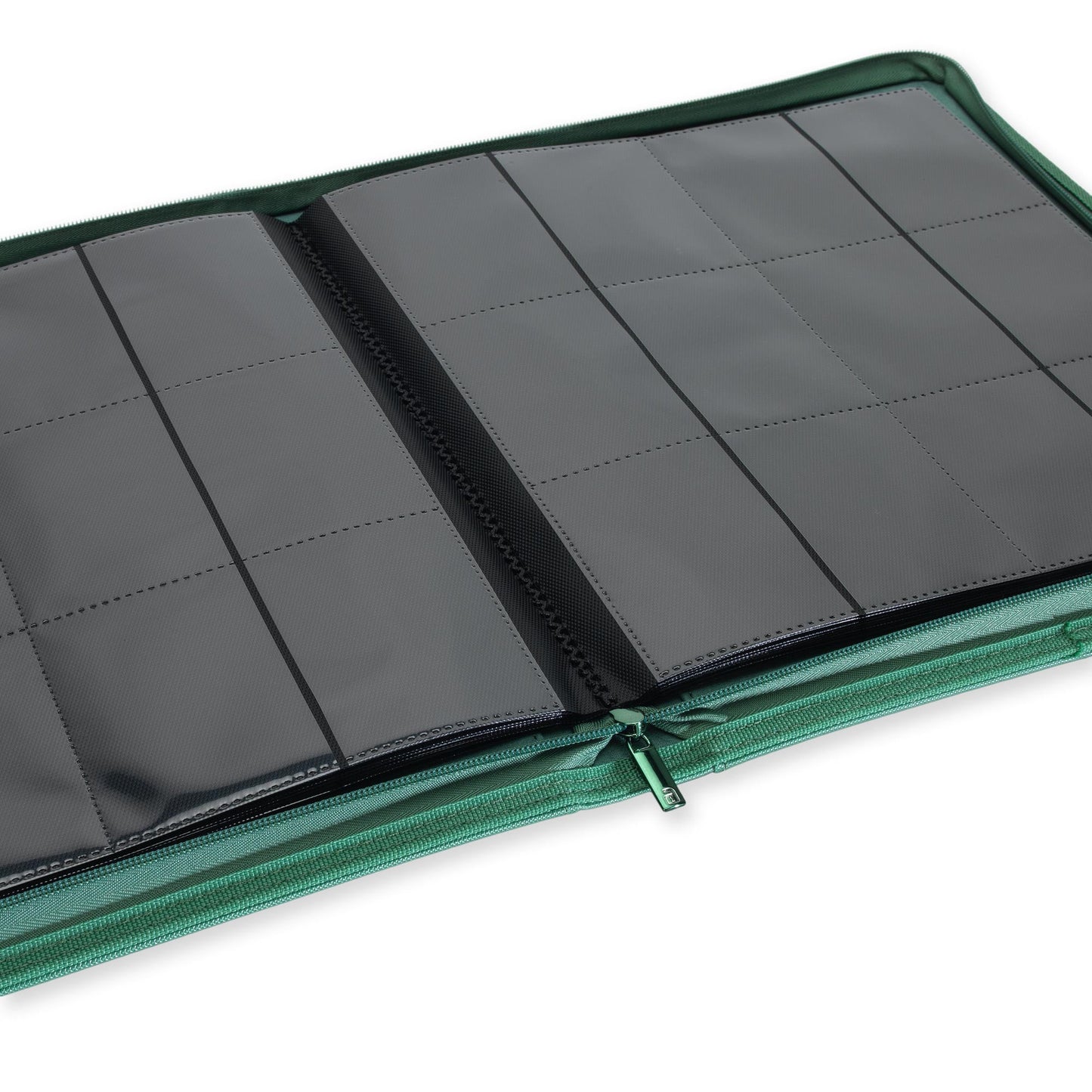 12-Pocket Exo-Tec Zip Binder Metallic Green