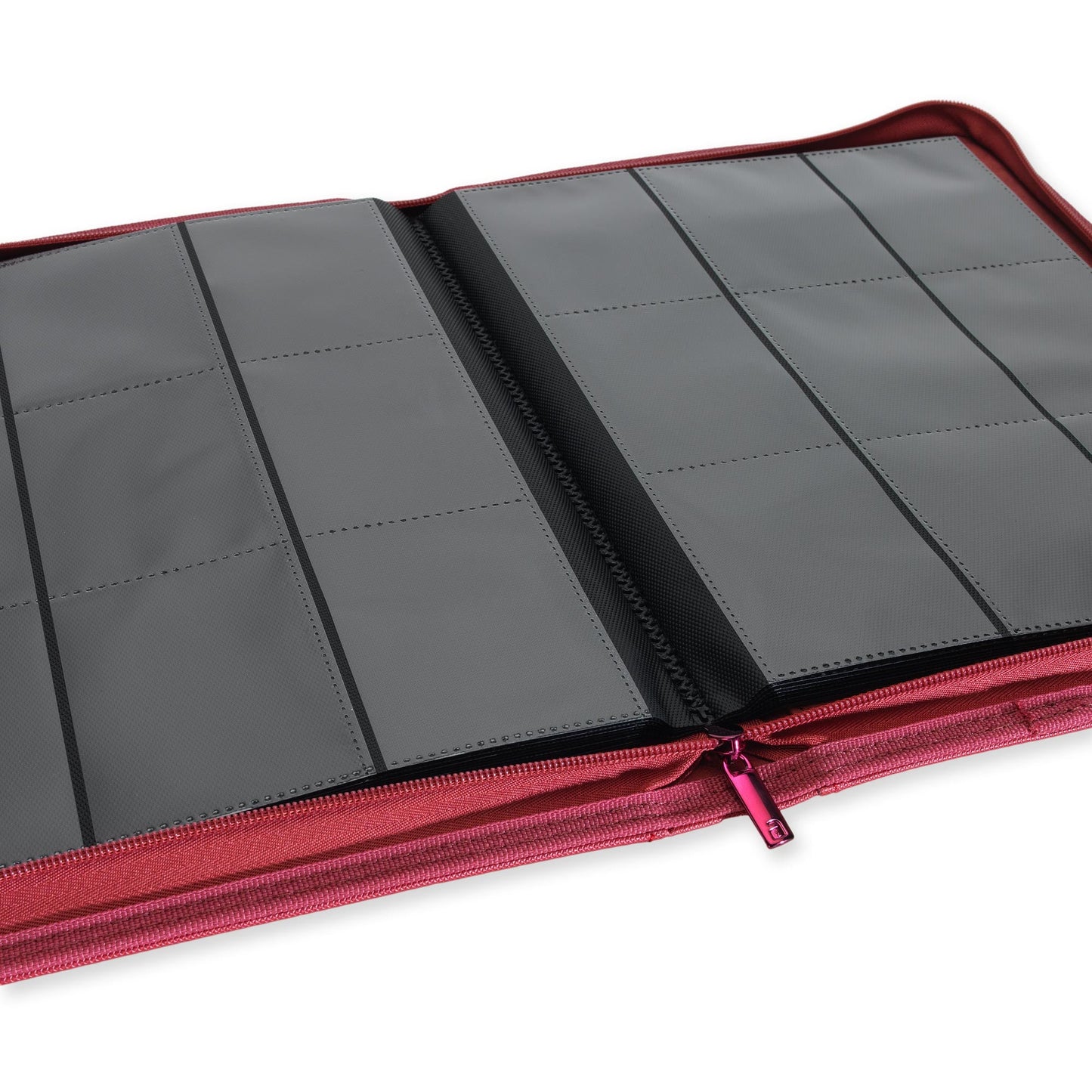 9-Pocket Exo-Tec® Zip Binder Metallic Red