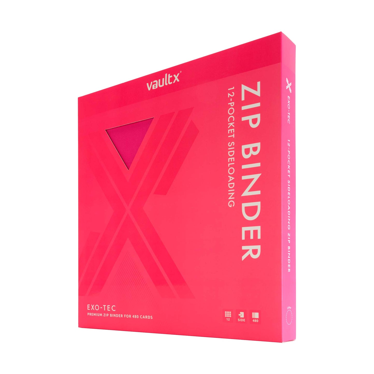 12-Pocket Exo-Tec® Zip Binder Neon Pink